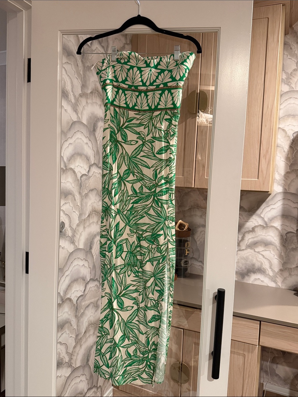 NWT Zara tropical strapless midi dress